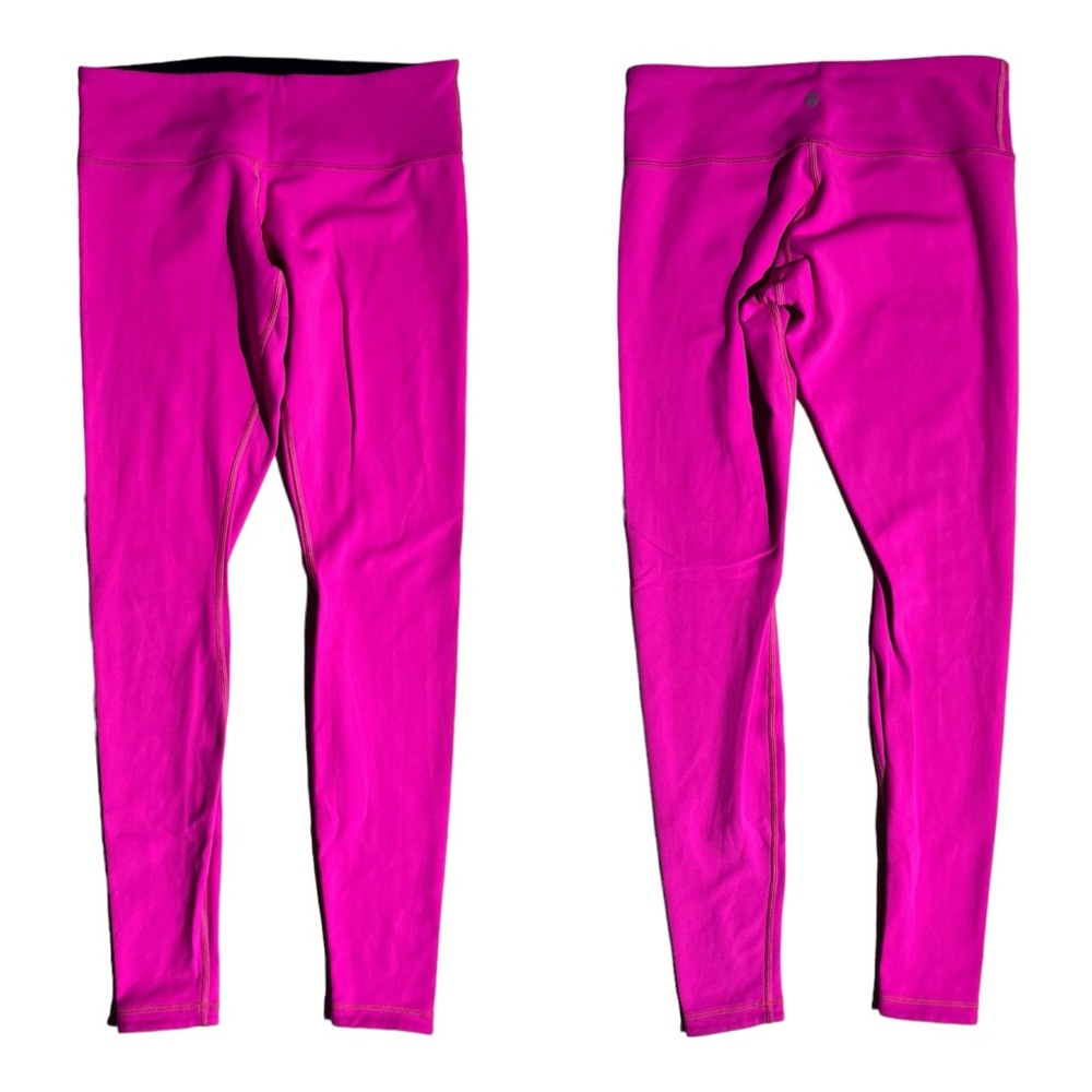 Lululemon Mid Rise Legging Tights Hot Pink